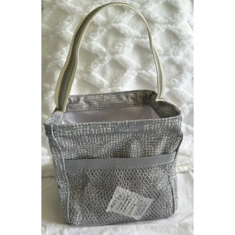 Thirty-One Littles Carry-All Caddy in Textured Gray Pockets New In Bag